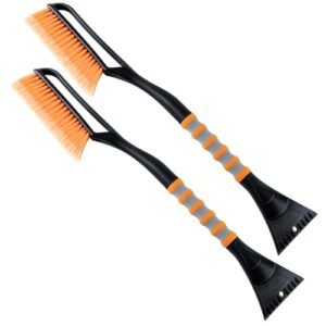 AstroAI 2 Pack 27 Snow Brush and Ice Scrapers for Car Windshield