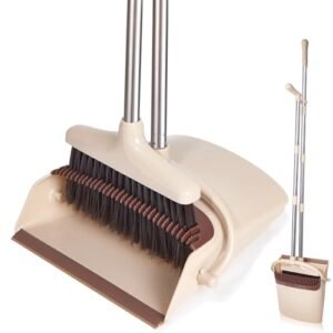 Broom and Dustpan Set with Long Handle