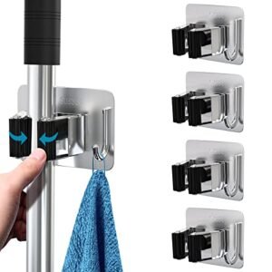 Mop Broom Holder No Drill