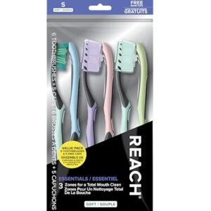 Reach Essentials Toothbrush with Toothbrush Caps