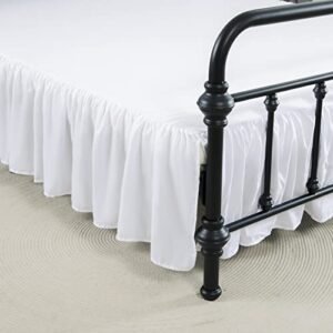 Bed Skirt Queen Size Ruffled Bed Skirt with Split Corners