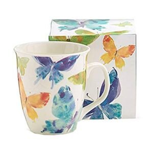 Burton & Burton. Watercolor Butterflies Porcelain Mug