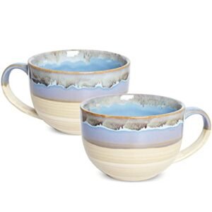 Bosmarlin Ceramic Jumbo Coffee Mug Set of 2