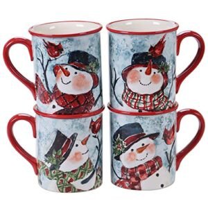 Certified International Watercolor Snowman 16 oz