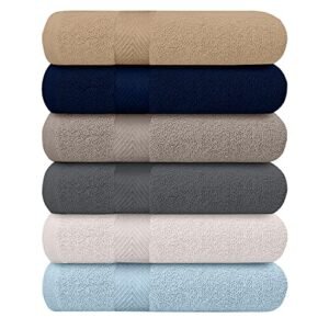KAHAF Collection 6-Pack Bath Towels
